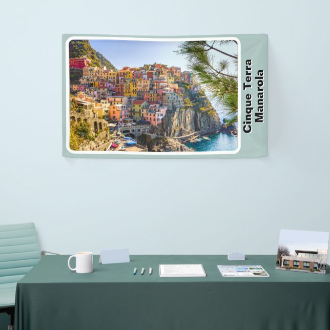 Banderoles Cinque Terre Manarola Ville côtière (Salon professionnel)