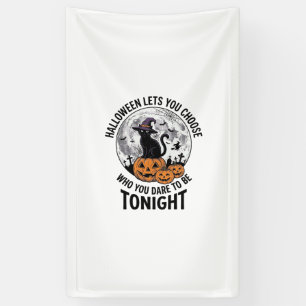 Banderoles Citation de chat Halloween Citrouille effrayante G