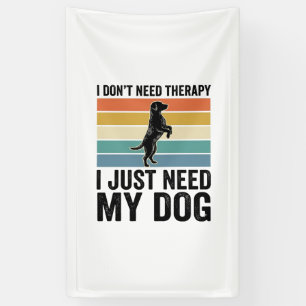 Banderoles Citation de thérapie pour amateur de chien Design 