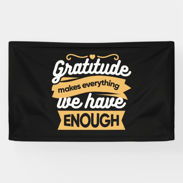 Banderoles Citations de la typographie de la Gratitude inspir (Horizontal)