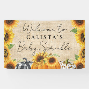 Banderoles Citrouille d'automne Sunflower Baby Sprinkie Bienv