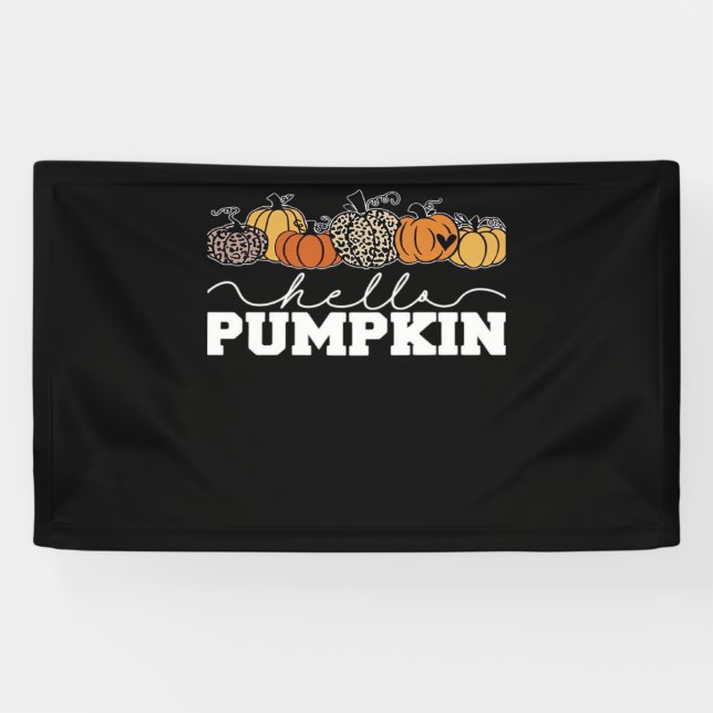 Banderoles Citrouille Leopard Automne Femmes Mignonne Automne (Horizontal)