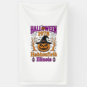 Banderoles Citrouille Vintage Halloween Haddonfield Illinois