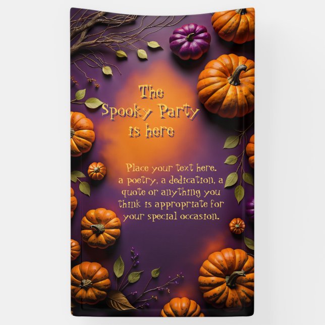 Banderoles Citrouilles d'Halloween (Vertical)