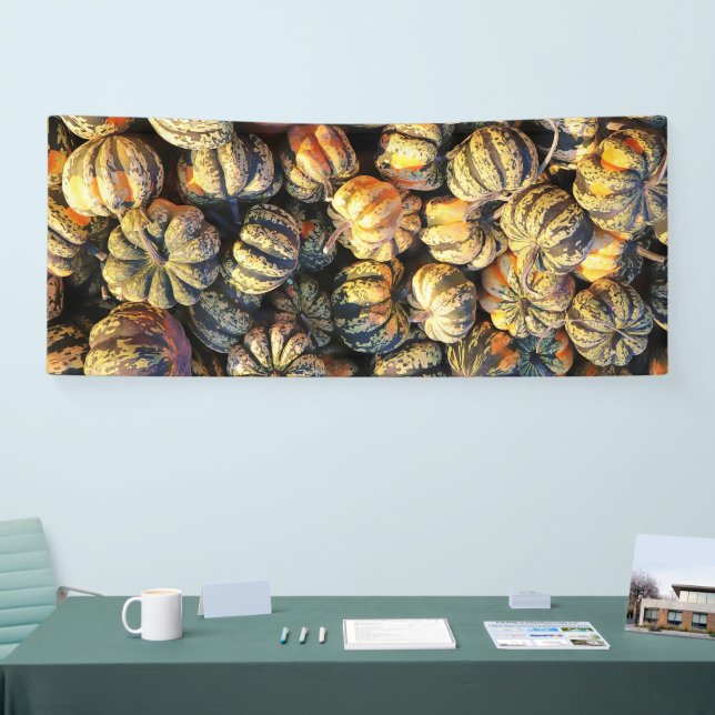 Banderoles Citrouilles rayées en grappe  (Salon professionnel)