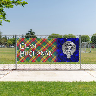 Banderoles Clan Buchanan Crest & Tartan Banner