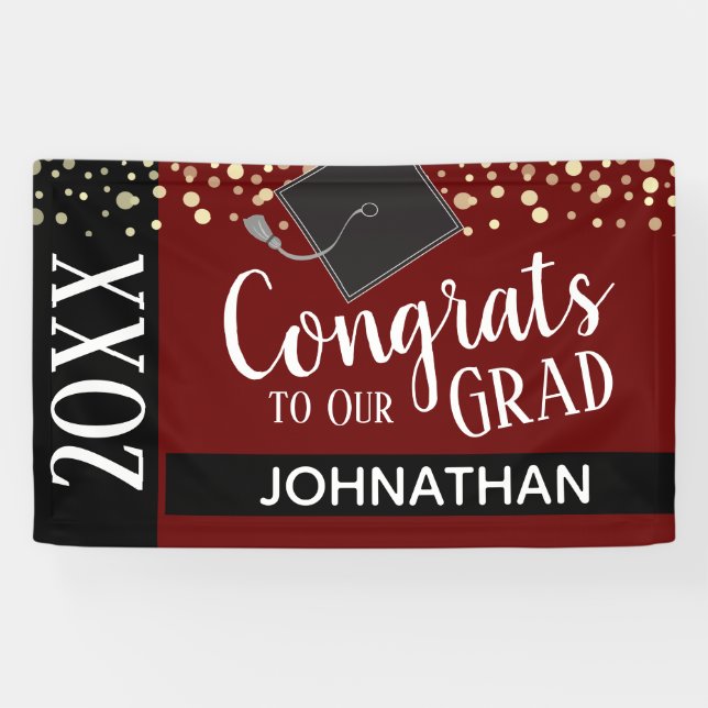 Banderoles Classe de 2021 Parti de la graduation (Horizontal)