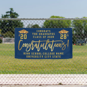 Banderoles CLASSE DE 2022 Cérémonie de graduation scolaire su