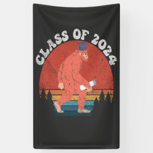 Banderoles Classe De 2024 Drôle Graduation Bigfoot Retro Cade