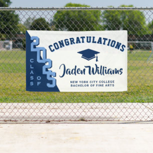 Banderoles Classe de Graduation Blue de la Marine moderne de 