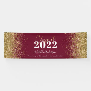 Banderoles Classe de graduation de la parties scintillant d'o