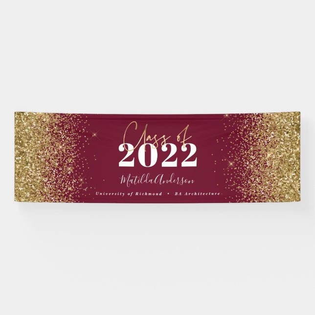 Banderoles Classe de graduation de la parties scintillant d'o (Horizontal)