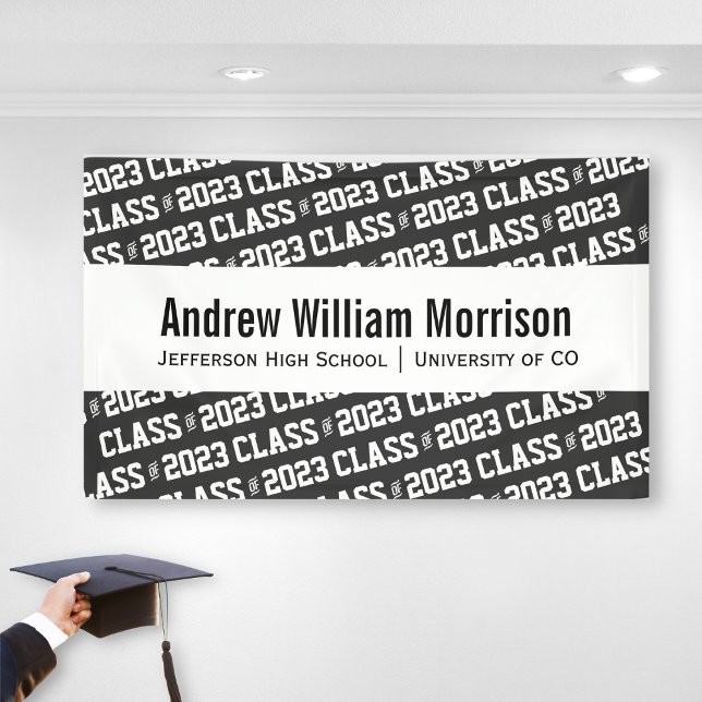 Banderoles Classe moderne de 20XX Graduation Couleur personna (Créateur téléchargé)