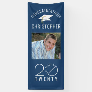 Banderoles CLASSE Moderne DE 20XX Photo Porte Bleue Graduatio