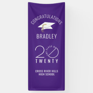 Banderoles CLASSE Moderne DE 20XX Porte de Graduation Violet