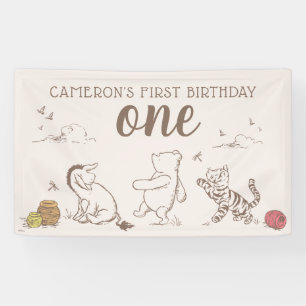 Banderoles Classic Winnie l'Ooh   Premier anniversaire