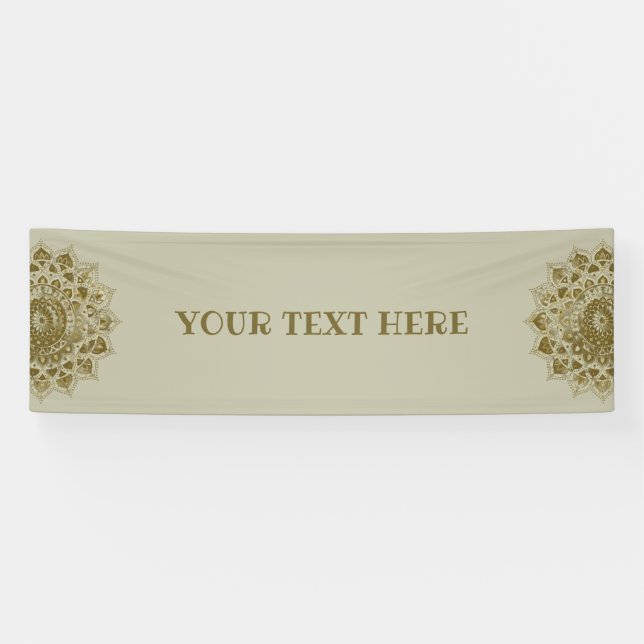 Banderoles Classique Mandala Inde Style 4 (Horizontal)