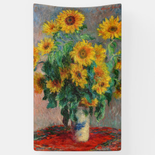 Banderoles Claude Monet - Bouquet de tournesols