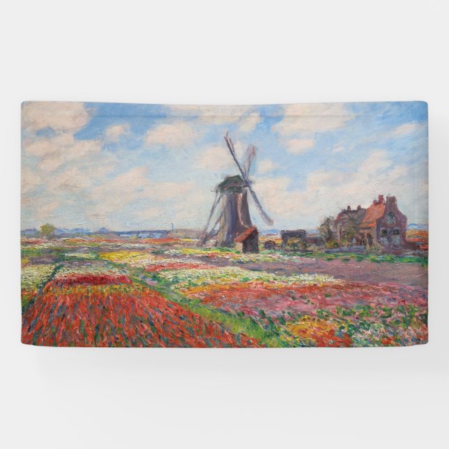 Banderoles Claude Monet - Champ de Tulipes en Hollande (Horizontal)