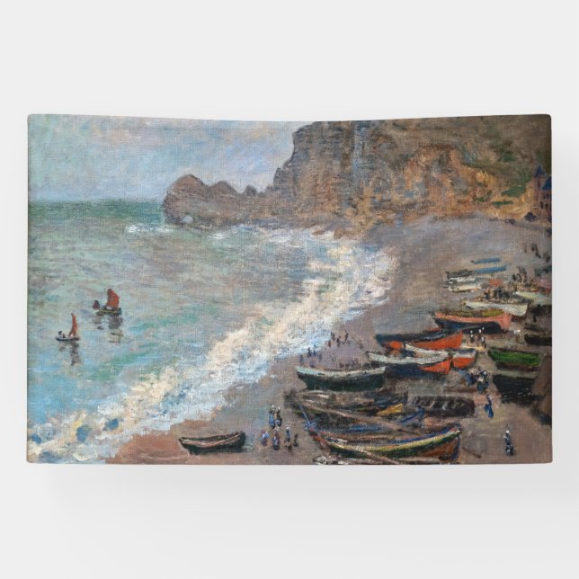 Banderoles Claude Monet - La plage d'Etretat (Horizontal)