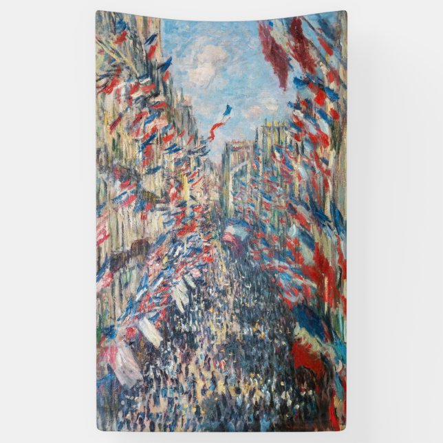 Banderoles Claude Monet - La Rue Montorgueil - Paris (Vertical)