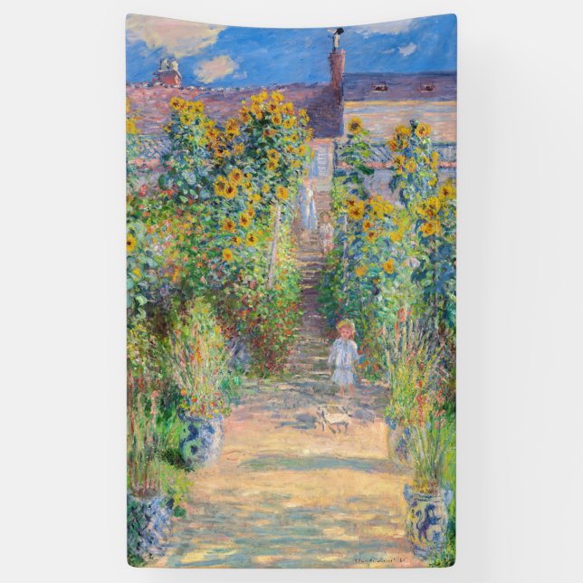 Banderoles Claude Monet - Le jardin de l'artiste à Vetheuil (Vertical)