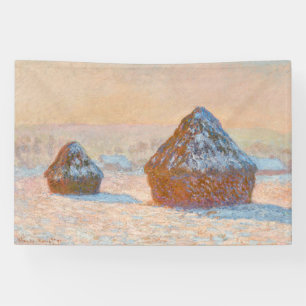 Banderoles Claude Monet - Piles à roues, Effet neige, Matin