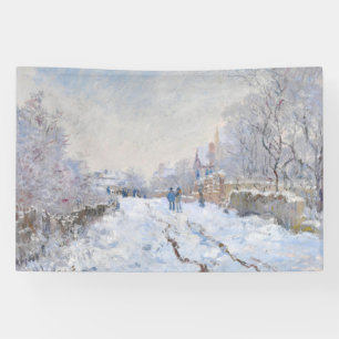 Banderoles Claude Monet - Scène de neige à Argenteuil