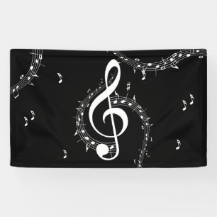 Banderoles Climacic G Clef Music Black