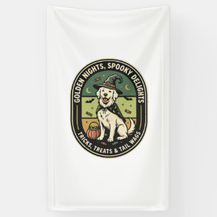 Banderoles Club de nuit effrayant Retriever doré Halloween