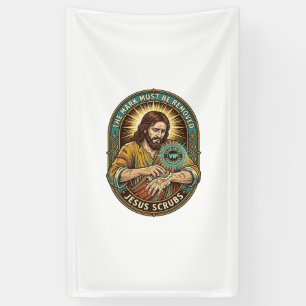 Banderoles Club Jésus Tampon Main Ne Lavera Pas L'humour Mati
