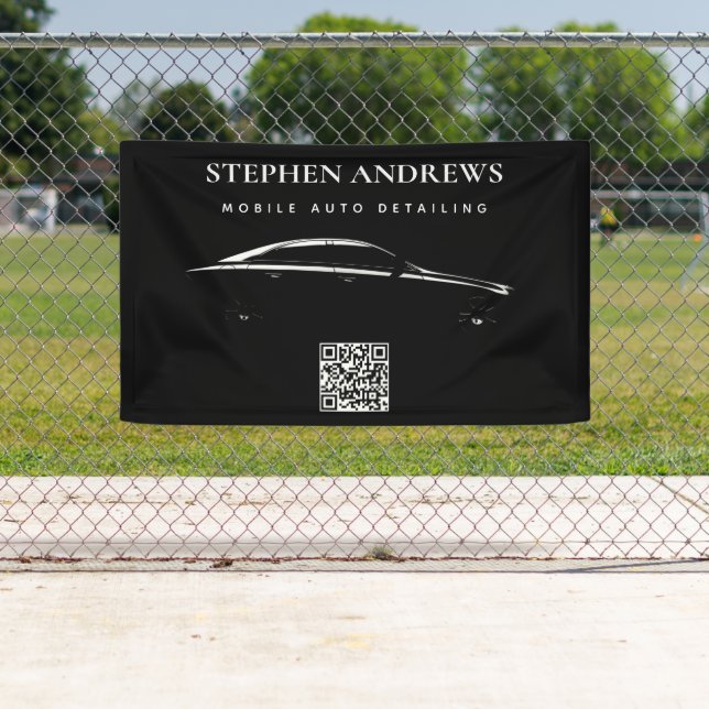 Banderoles Code QR de logo de réparation automatique de netto (En situation)