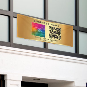 Banderoles Code QR promotionnel Nom du logo de l'entreprise G