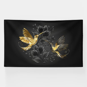 Banderoles Colibri noir et or