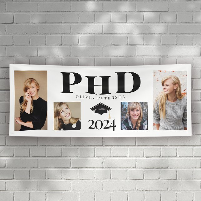 Banderoles Collage de photos Classe doctorale de 2024 (Créateur téléchargé)