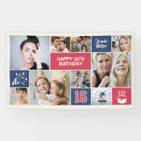 Collage de photos personnalisé pour 16e anniversai