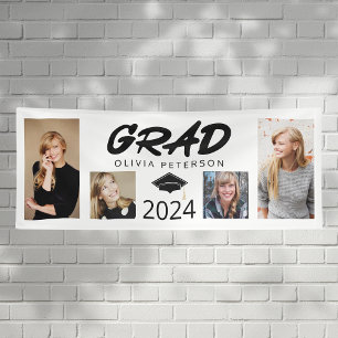 Banderoles Collage photo Graduate GRAD Class of 2024