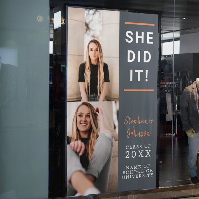 Banderoles Collage photo vertical tendance Graduation (Créateur téléchargé)
