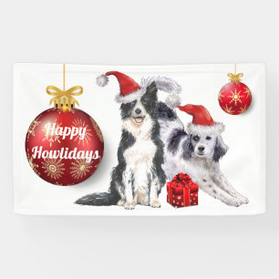Banderoles Collie Terrier aquarelle animaux de compagnie