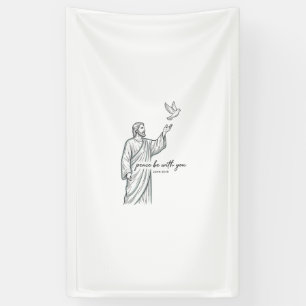 Banderoles Colombe Paix Soit Avec Vous Chemise Vintage Chréti