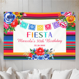 Banderoles Coloré Serape Floral Mexicain Anniversaire Fiesta