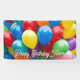 Banderoles Colorful Balloons Personalized Happy Birthday