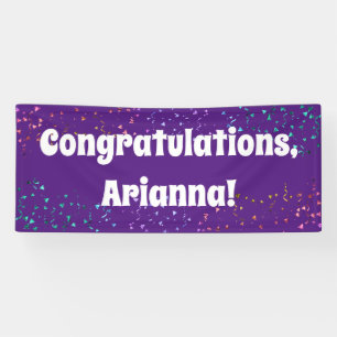 Banderoles Colorful Confetti Bright Purple Félicitations
