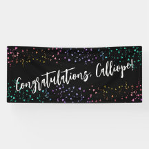 Colorful Confetti Handwriting Félicitations