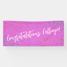 Colorful Confetti Handwriting Félicitations