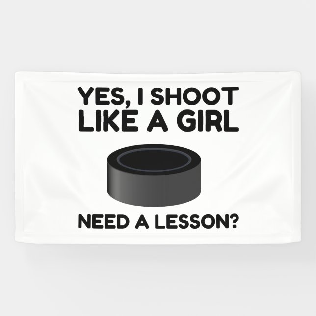 BANDEROLES COMME UN HOCKEY DE FILLE (Horizontal)