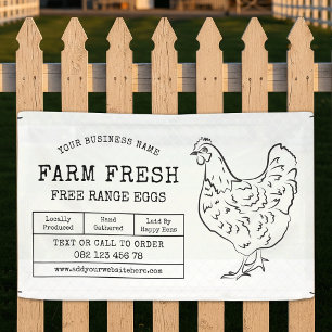 Banderoles Commercialisation des oeufs frais de ferme de lin 