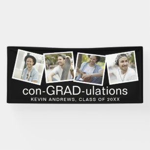 Banderoles con-GRAD-ulations 4 Collage de photos Diplômé