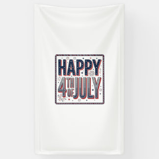 Banderoles Conception de chemise patriotique vintage Happy 4