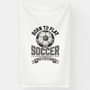 Banderoles Conception de chemise scolaire Vintage Soccer Born